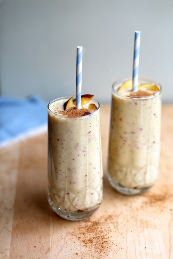 Peach and buttermilk lassi