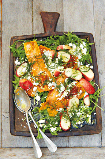 Peach and butternut salad