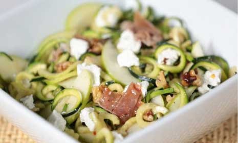 Peach and feta bulgur salad