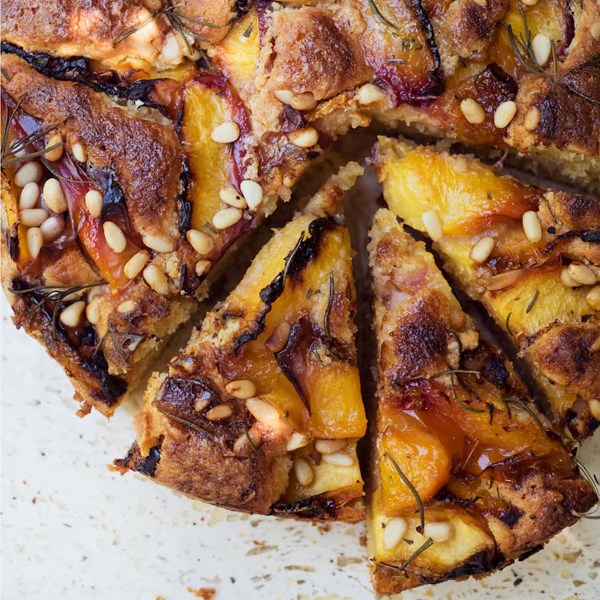 Peach and honey cake