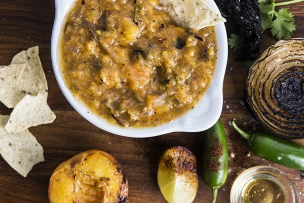 Peach and jalapeno salsa