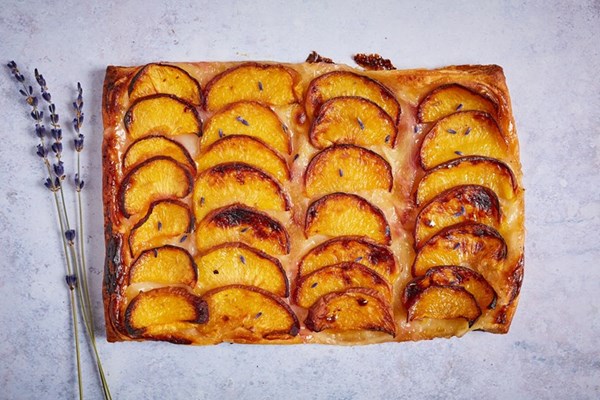  Peach and lavender tart