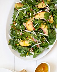 Peach and pistachio salad
