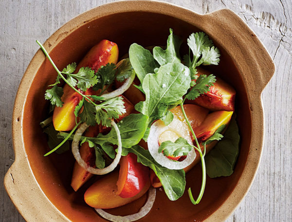 Peach and plum salad