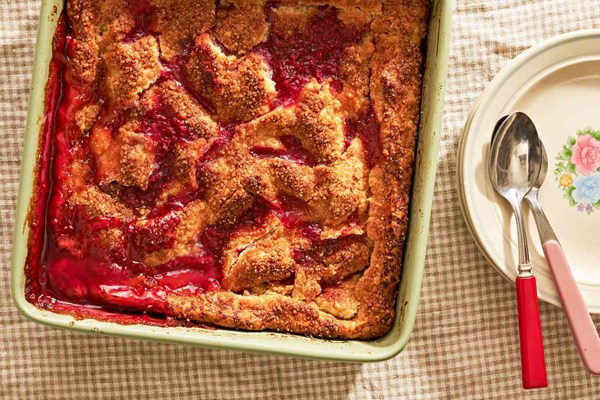 Peach and raspberry pandowdy