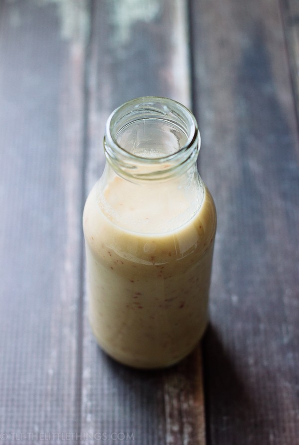 Peach and rose water lassi with crushed pistachios