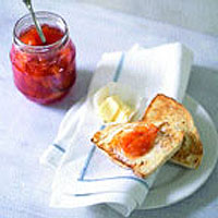 Peach and rosemary jam