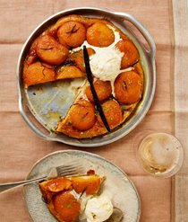 Peach and rosemary tart Tatin