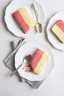 Peach-and-strawberry semifreddo