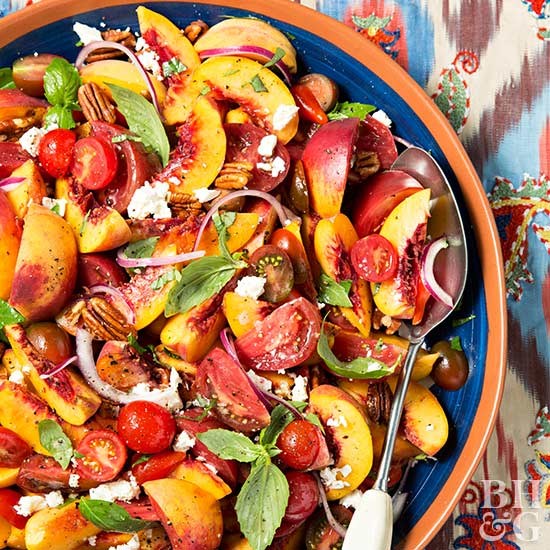 Peach and tomato salad