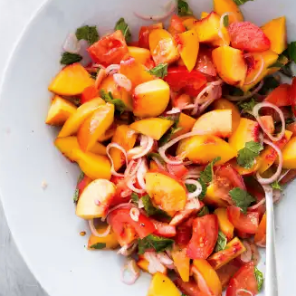 Peach and tomato salad