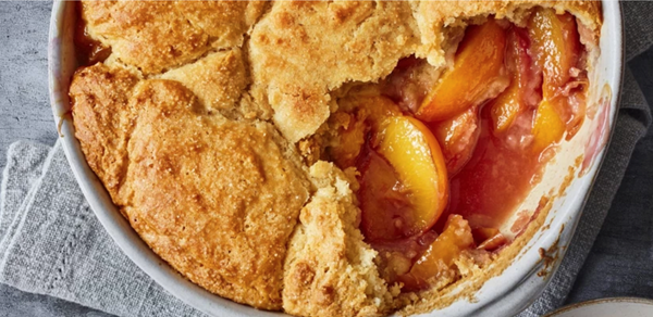 Peach and vanilla cobbler