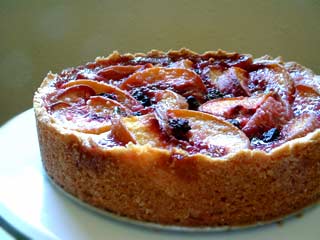 Peach blueberry cake