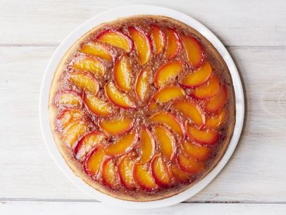Peach-bourbon upside-down cake