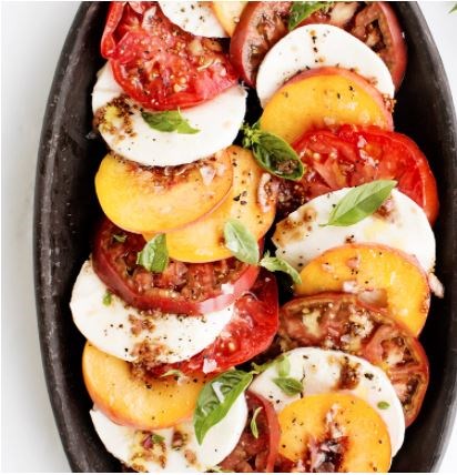 Peach Caprese salad