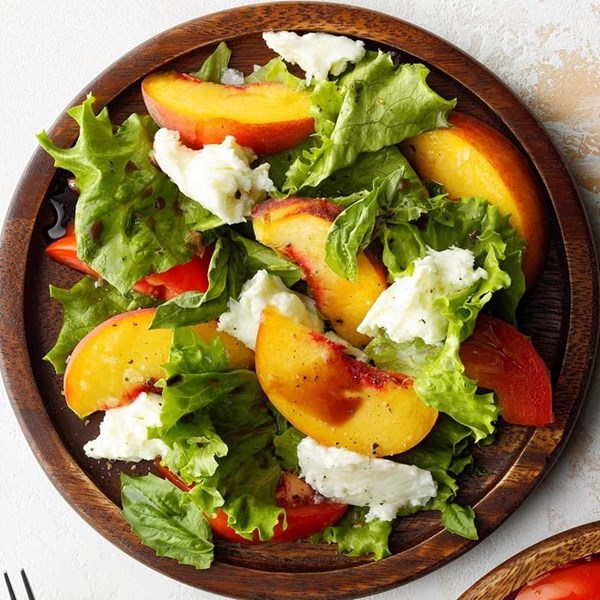Peach Caprese salad