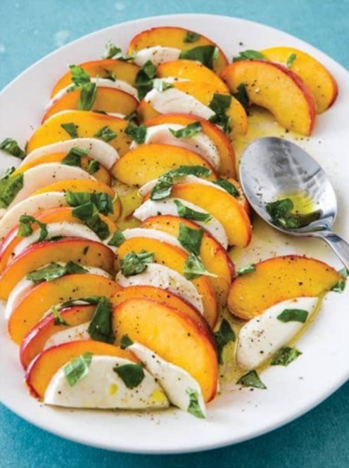 Peach Caprese salad