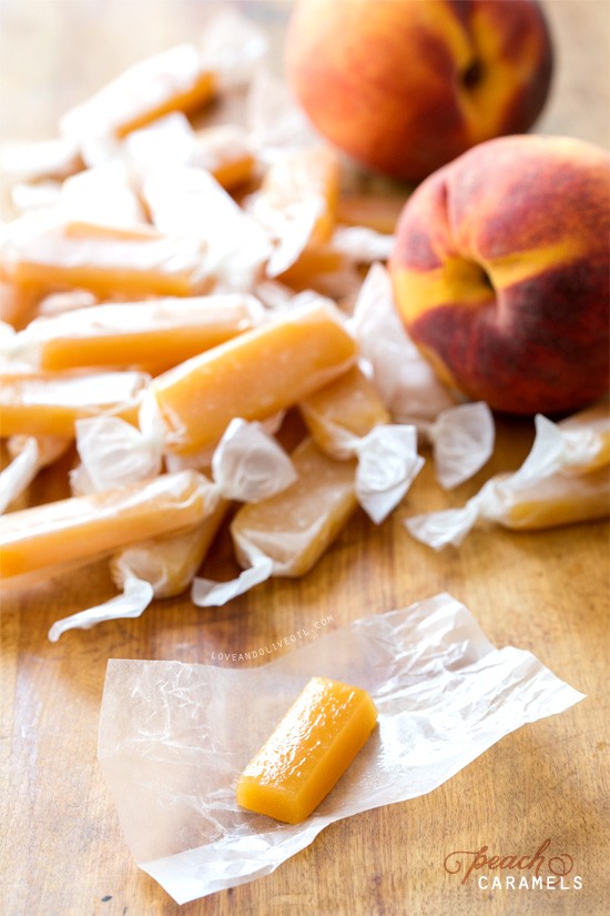 Peach caramels