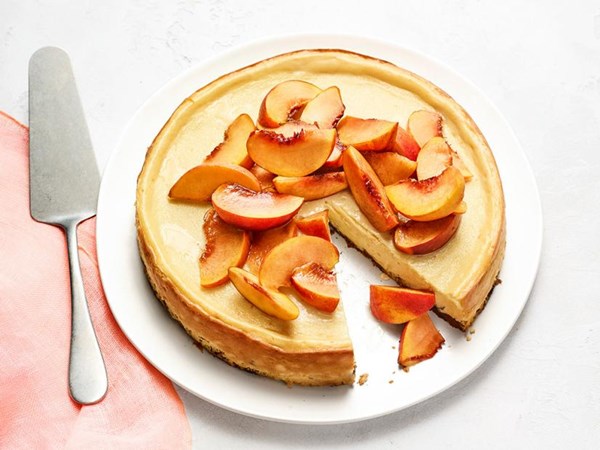 Peach cheesecake