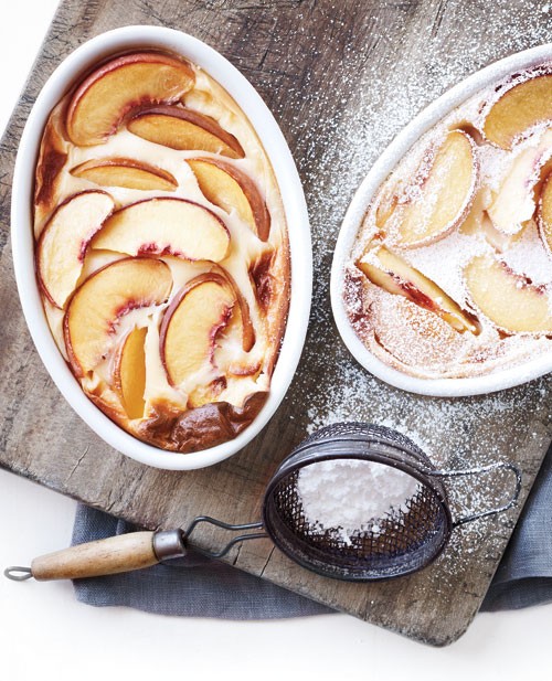 Peach clafouti