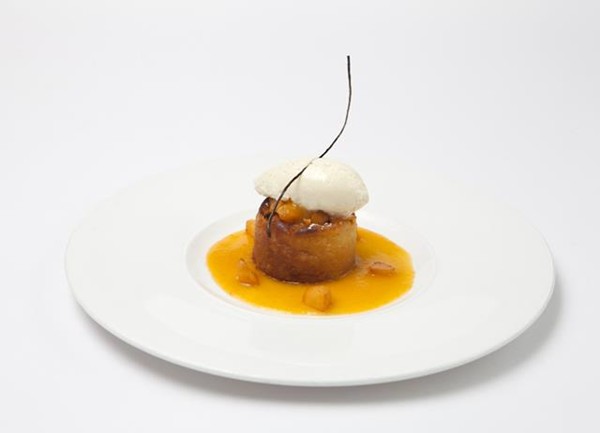 Peach clafoutis