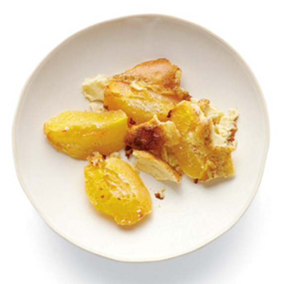 Peach clafoutis with star anise