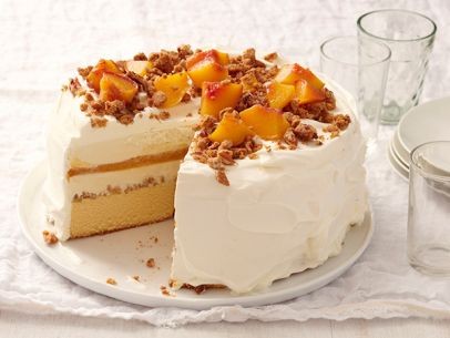 Peach cobbler ice cream cake