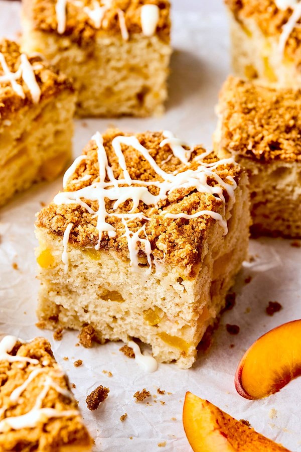 Peach coffee cake