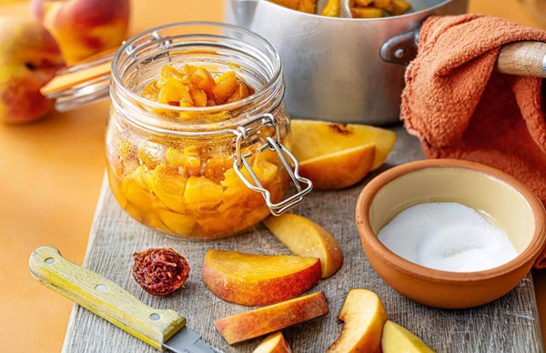 Peach compote