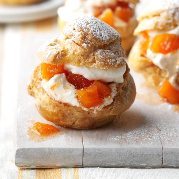 Peach cream puffs