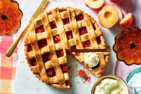 Peach crostata