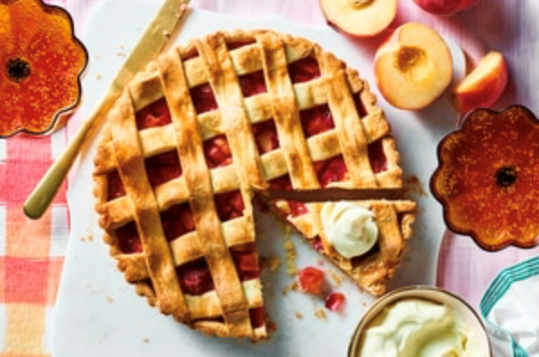 Peach crostata