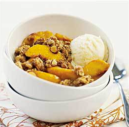 Peach crumble