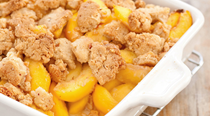Peach crumble