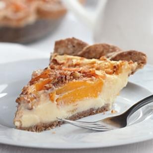 Peach custard pie
