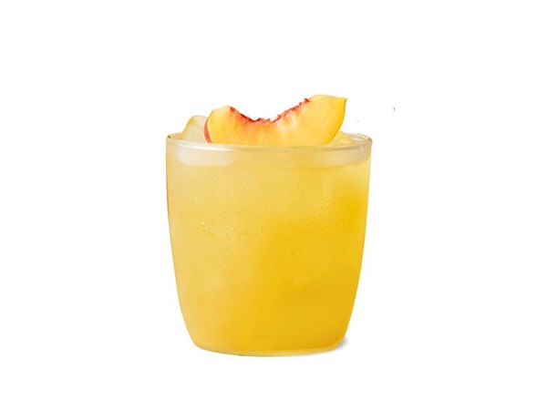 Peach-Earl Grey iced tea with bourbon 