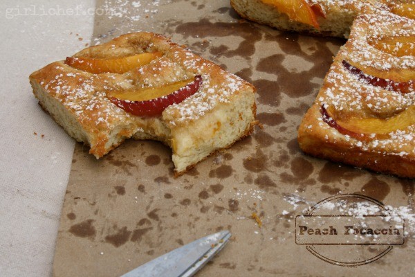 Peach focaccia