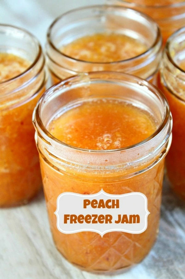 Peach freezer jam