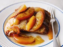 Peach French toast bake