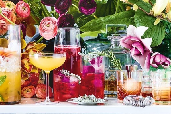 Peach, ginger & Thai basil Bellini