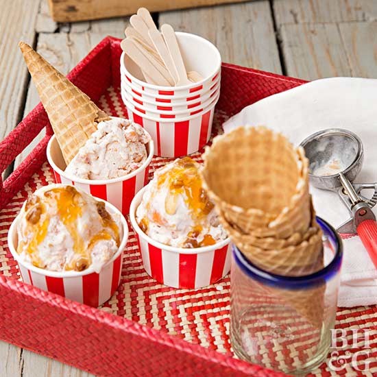 Peach ice cream