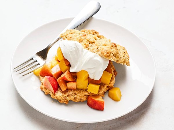 Peach-mango shortcakes