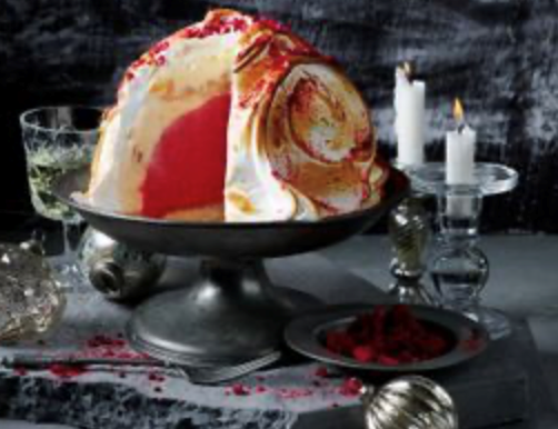Peach Melba bombe Alaska