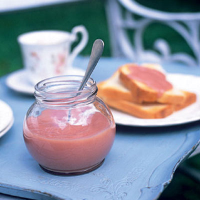 Peach Melba curds