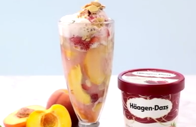 Peach Melba float