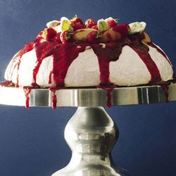 Peach Melba Pavlova