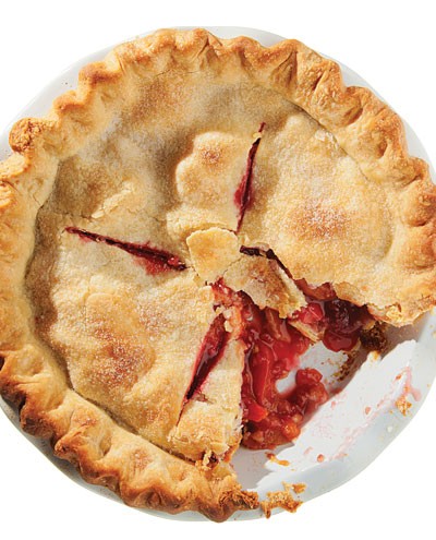 Peach Melba pie