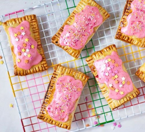 Peach Melba pop pies