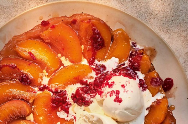 Peach Melba Tatin