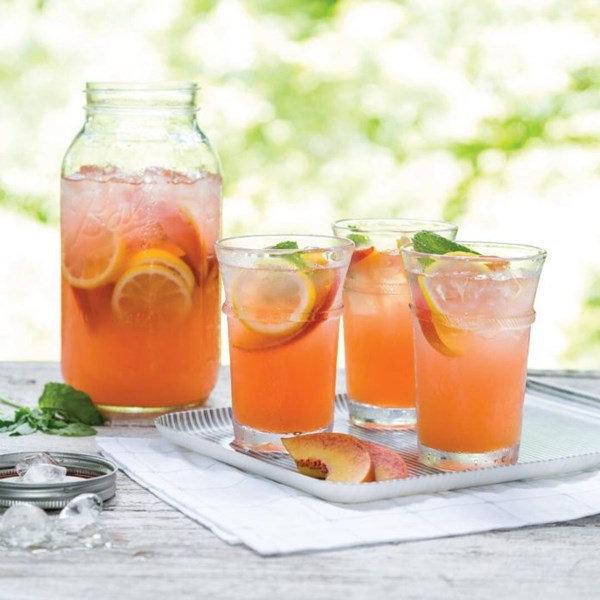 Peach-mint lemonade